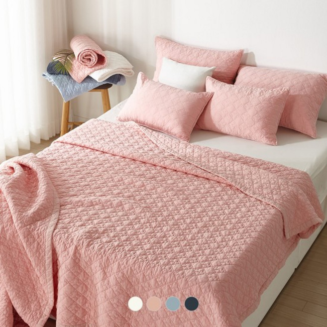 순면 워너비 피그먼트 이불겸패드 싱글S, 네이비