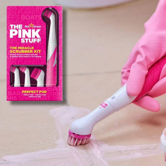 핑크 스터프 브러쉬 전동 청소솔 수세미 청소 도구 욕실 다용도 Pink Stuff, 1개