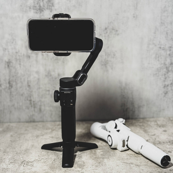 MAGIPEA 美極品 AI 360 智能臉部追蹤錄影穩拍神器, 深空黑, 1個, AI 360 未來三軸腳架