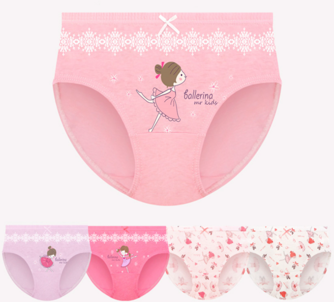 엠알키즈 여아용 삼각팬티 5종세트 발레소녀