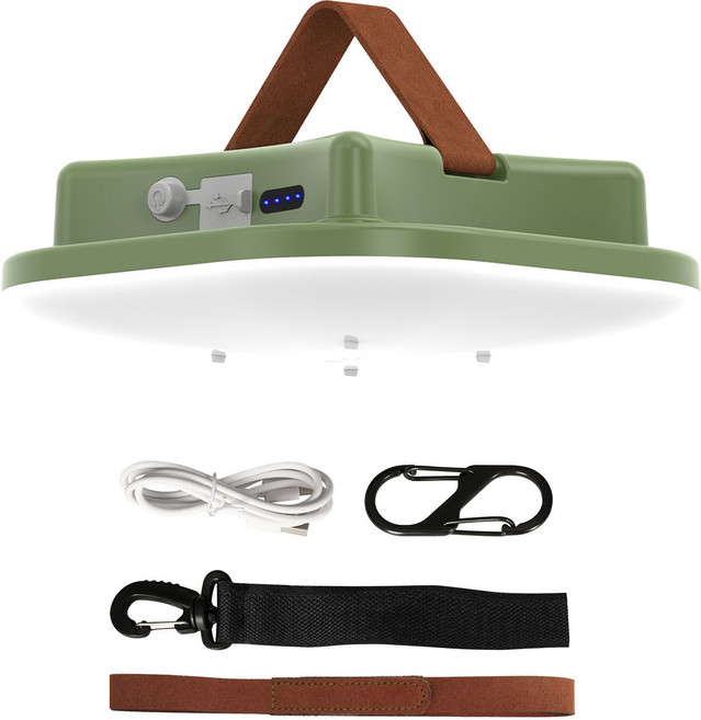 MOSLIGHTING 보름달 캠핑등 LED 15600mah 80w TUYA APP 접속 무선 캠핑 랜턴 낚시등 LY-01/수납파우치, Green ( MOS-LY01 ), 1개