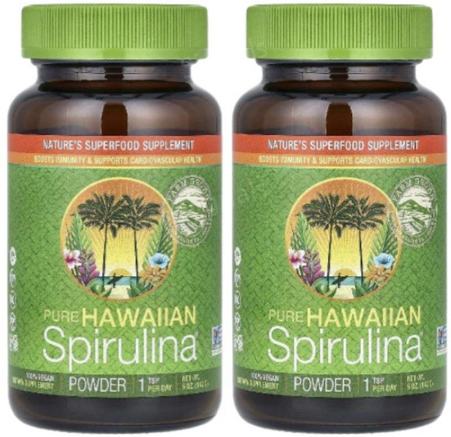 뉴트렉스 하와이 퓨어 하와이안 스피루리나 스피룰리나 파우더 분말 가루 142g x2통, 2개