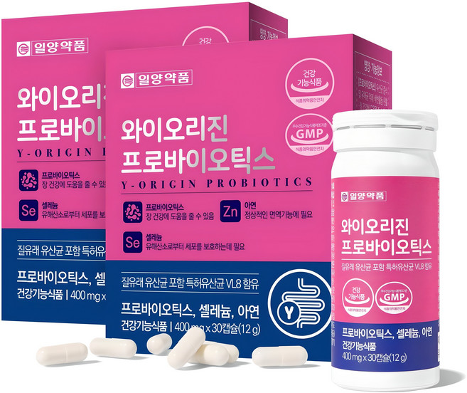 일양약품 와이오리진 프로바이오틱스 유산균, 30정, 2개
