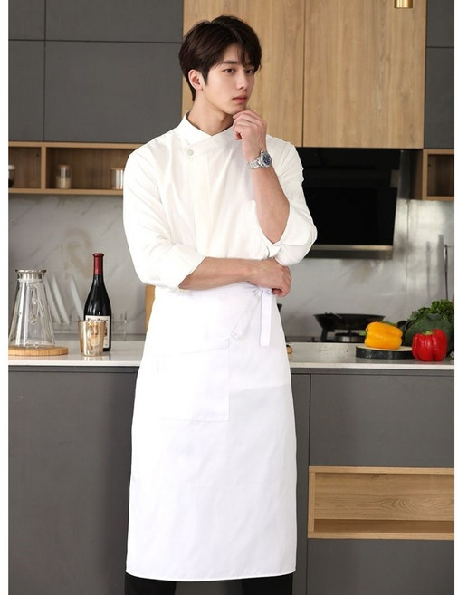 프리미엄 조리복 3종 세트(긴팔+모자+앞치마) 한식 중식 일식 제과제빵 시험용 조리복