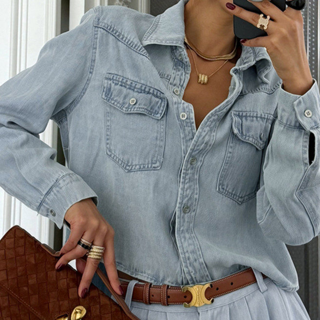 [줄로그]에빌프 데님셔츠