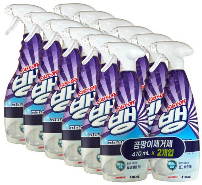이지오프뱅 곰팡이 제거용 470ml 12개 대용량 업소용 벌크 강력 스프레이 세정제 욕조 욕실 하수구 타일 샤워부스 배수구