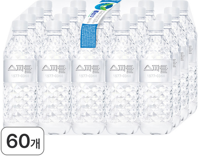 스파클 무라벨 천연암반수 안전한생수 깨끗한물 미네랄워터, 500ml, 60개
