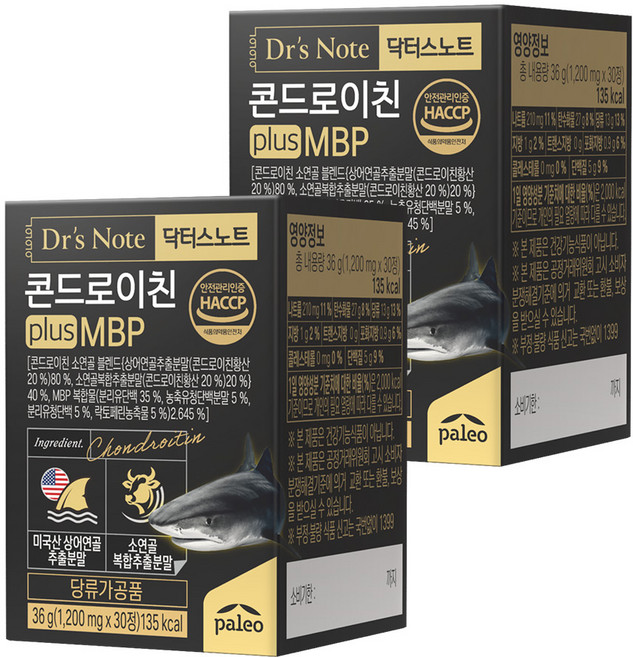 팔레오 닥터스노트 콘드로이친 plus MBP, 2개, 30정