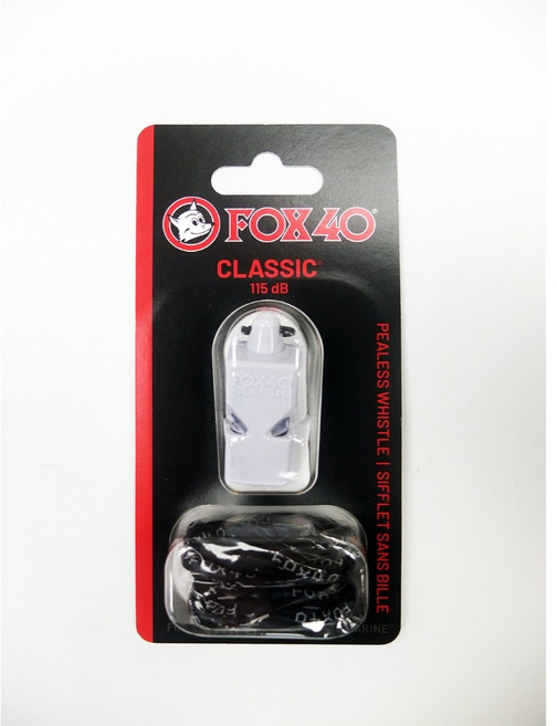 FOX40 Classic 系列求生哨 115db 附繫繩, 白色, 1個