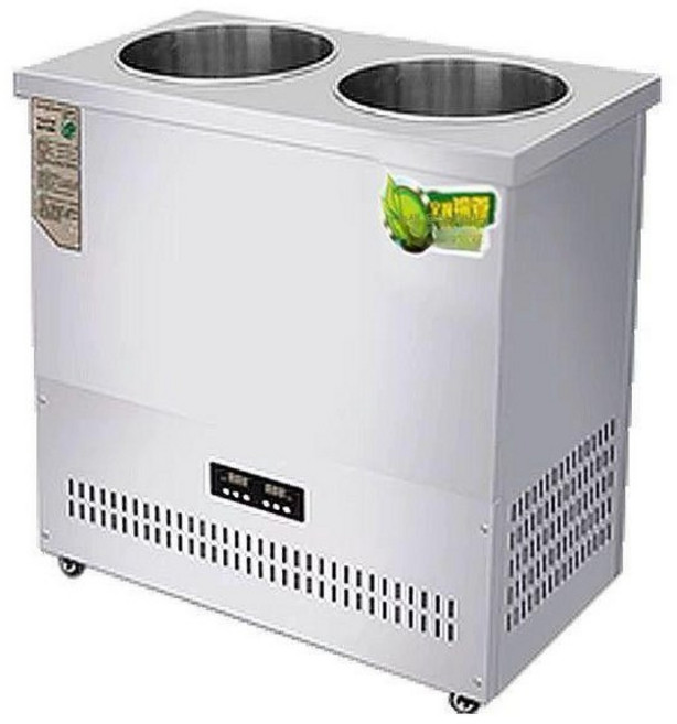 살얼음 냉육수통 슬러시 식당용 동치미 식혜 냉장고 소바 육수 보온 밀면 살얼음기계 육수통, 더블 90kg 304스테인리스, 기본 색상