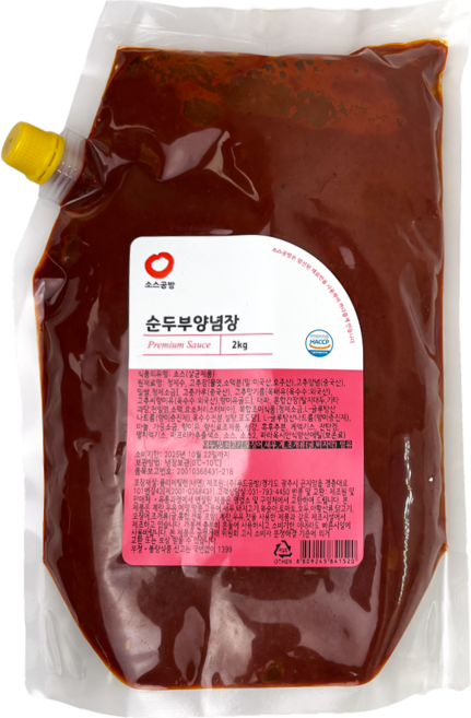 푸드공방 순두부양념장 2kg 순부두찌개 소스 베이스양념, 1개