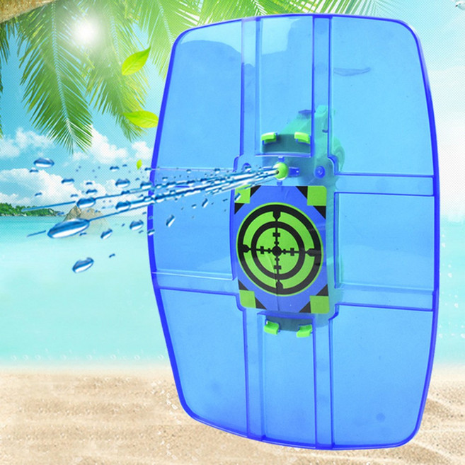 특이한 방패 물총 워터건 스파링 물싸움 워터밤 샷건 여름 야외 물놀이 장난감 워터파크 계곡 해변 수영장 캠핑 축제 인싸템, 블루 WPS108, 1개