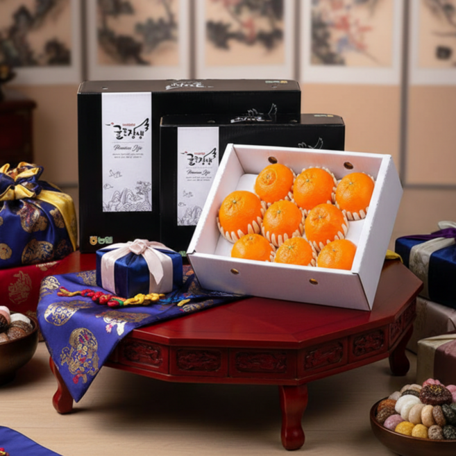 [명절특가] 농협 정품 고품질 고당도 레드향 선물세트, 1박스, 5kg+보자기 선물포장