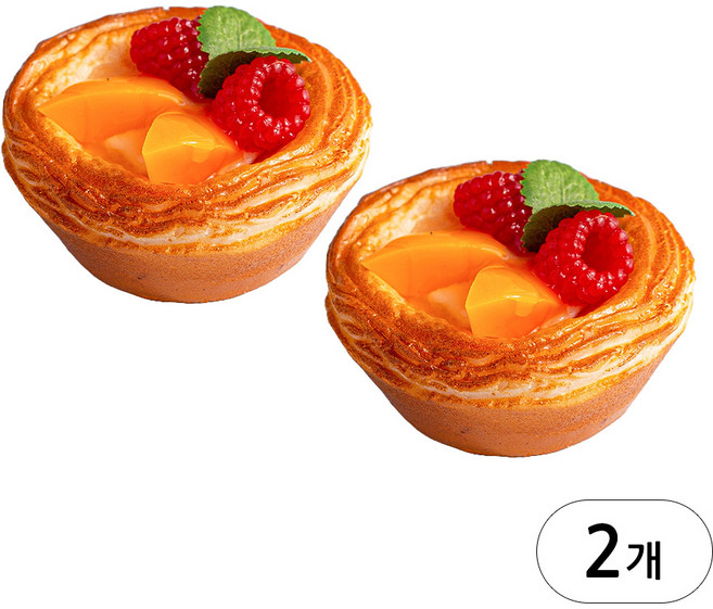 [데코봉봉] 퓨레 타르트 모형(라즈베리) 2개 -빵 베이커리 리얼 모조 가짜
