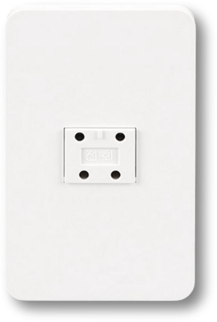 아크라이트 디아트 배선기구 38.[전화] 4P 1구 화이트, 1개