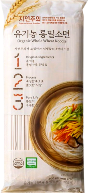 자연주의 유기농 통밀소면, 1개, 400g
