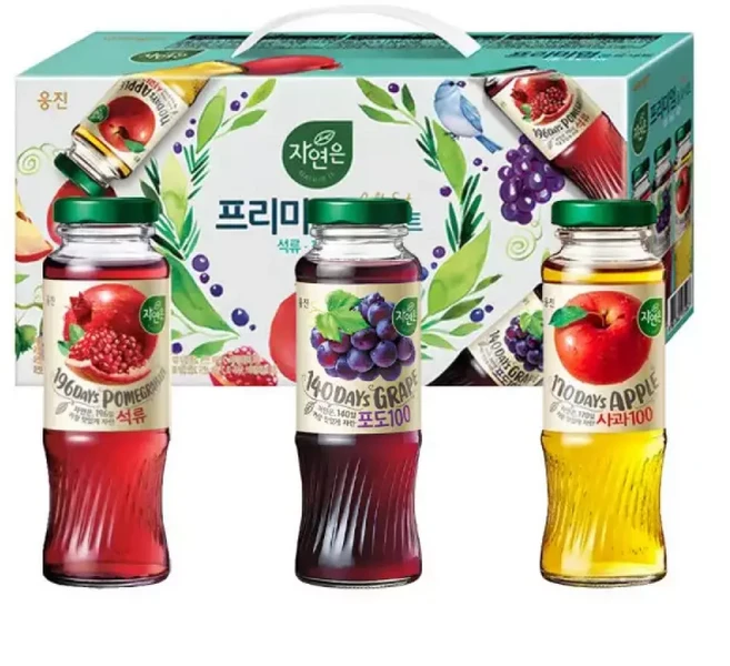 자연은 프리미엄 음료세트 180ml x 24병 종합음료 석류 포도 사과, 1개