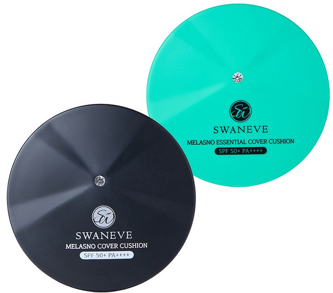 [본사직영]스와니브 멜라즈노 에센셜 리프팅 주름 기미 커버 쿠션 1+1 총 2개 (그린 본품1개+블랙 본품1개), 21호