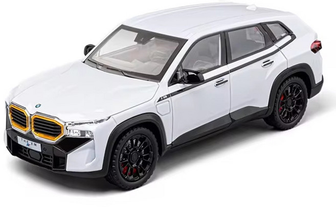 다이캐스트 1:24 BMW XM 모델 비엠 합금 고퀄리티 모형 장식, 1개, 화이트