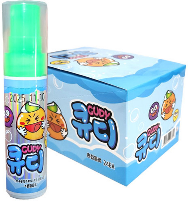 큐디 음료 스프레이 포도향 14ml x 24개