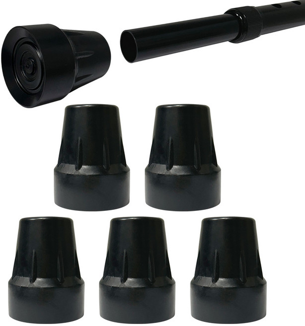 효도 지팡이 고무패킹 고무캡 19mm, 블랙, 5개