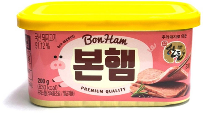 한성기업 본햄 200g x 12개 / 상온 캔햄 국산 돼지고기 한돈