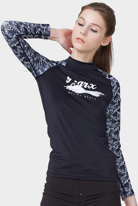 기어엑스 여자 래쉬가드 F03 블랙리프