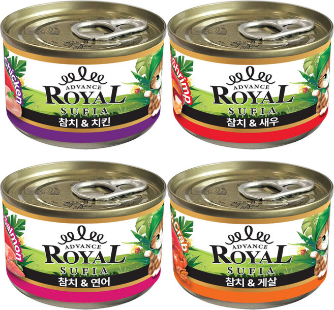 로얄 수피아캔 대용량캔, 24개, 170g, 콤보