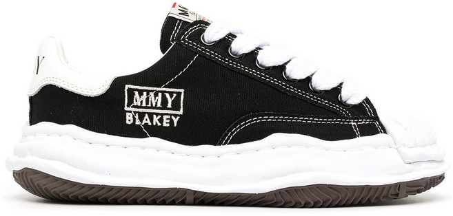 메종미하라야스히로 블라키 콘트라스트 토캡 스니커즈