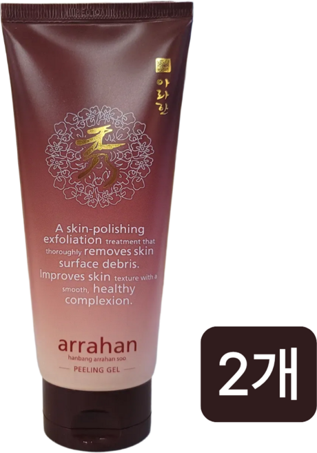 각질 스크럽 아라한 한방 필링젤 각질 피지, 180ml, 2개