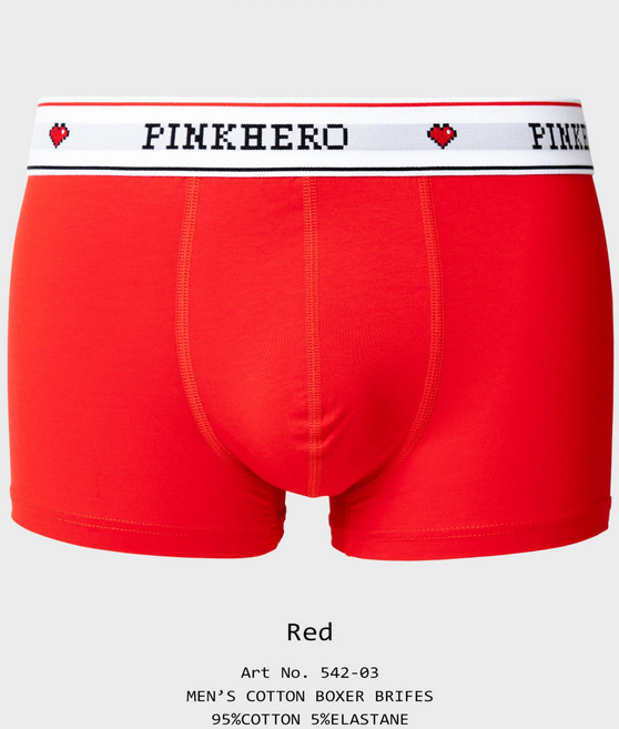 옴므센스 핑크히로 심플하트 스판 면 드로즈