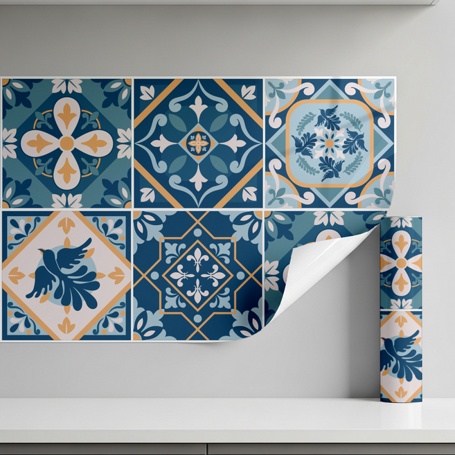 붙이는 타일시트지 주방 욕실 가구 시트지, 안달루시아의 향기