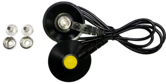 나래산업 그라운드코드 제전매트접지 정전기방지코드 클립 단자 코일 터미널, 그라운드코드-버튼+버튼(1m), 1개