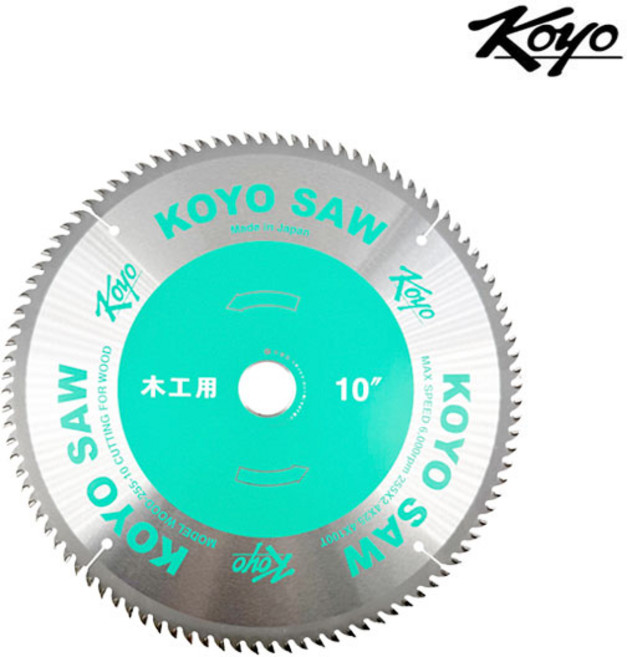 [KOYO] WOOD-255 / 코요 목공용 원형톱날 10인치 255mm 100날, 1개