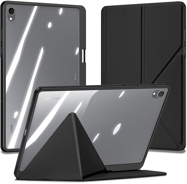 DUX DUCIS 갤럭시탭 마기 케이스 커버분리 가로세로거치, 블랙, 1개