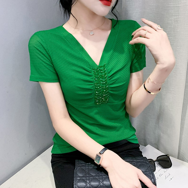 여성용 라인댄스복 스포츠댄스복 여자 상의 티셔츠 연습복 뉴타임즈F24307