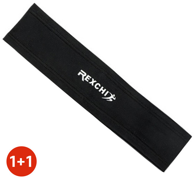 1+1 golf1004 스포츠헤어밴드 쿨 헬스 골프 땀흡수 머리띠, 블랙 1+1, 1개