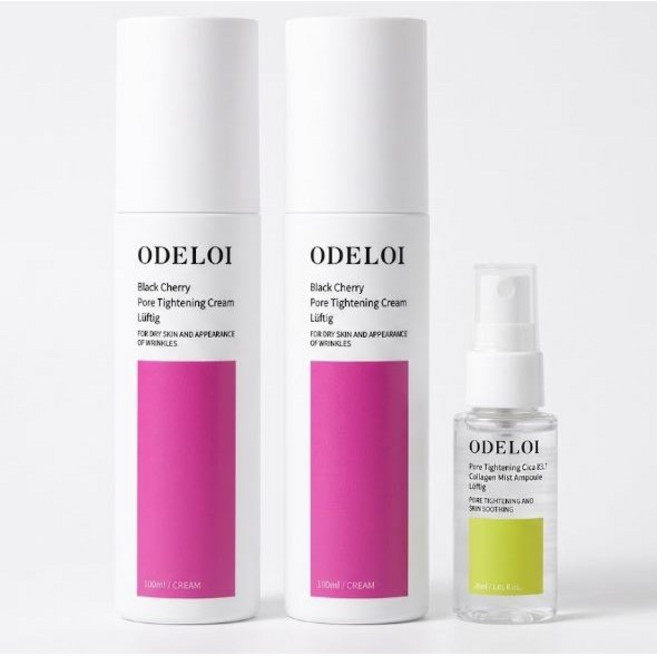 오드로이 모공수축 크림 모공요철 케어 1+1 세트(+미스트앰플 30ml증정), 100ml