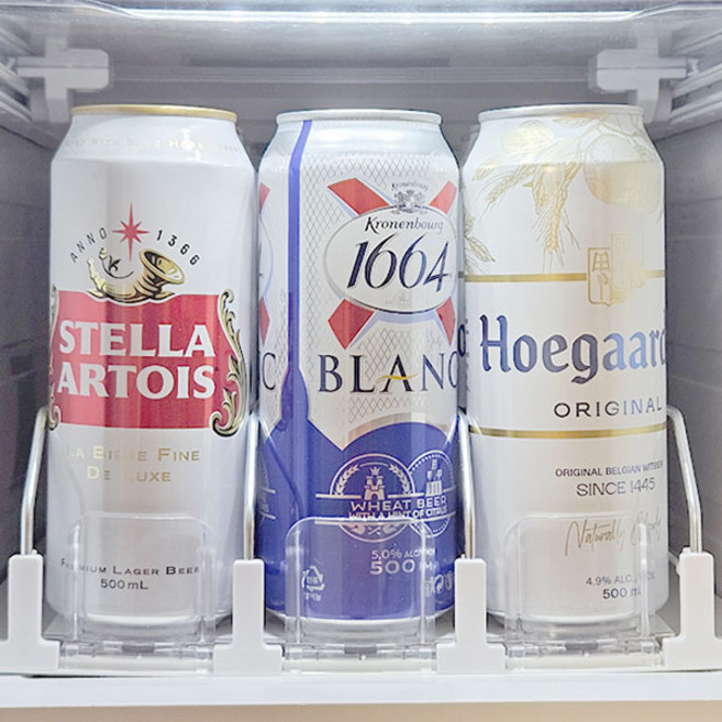 지니홈 냉장고 음료 디스펜서 캔 음료수 맥주 트레이 편의점 정리, 3라인_31cm