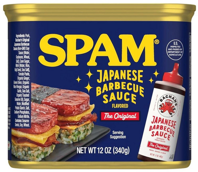 SPAM 스팸 일본식 바베큐 소스맛 340g, 4개