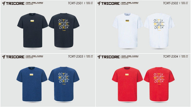 [Tricore] 트리코어 2025 신상티셔츠 오버핏티셔츠 TORT-1/2501 & 1/2502 & 1/2503 & 1/2504 배드민턴&탁구&스쿼시&테니스&볼링&스포츠&라온스포츠