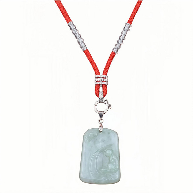 【昱晶閣】幸運結夾扣款手工編織項鍊繩 吊墜繩 玉墜翡翠玉佩掛飾繩 防斷耐磨保色掛件 男女同款復古輕奢