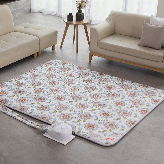 일월 품안애 왕꽃 온수매트 2인용, 퀸(150 x 200 cm)