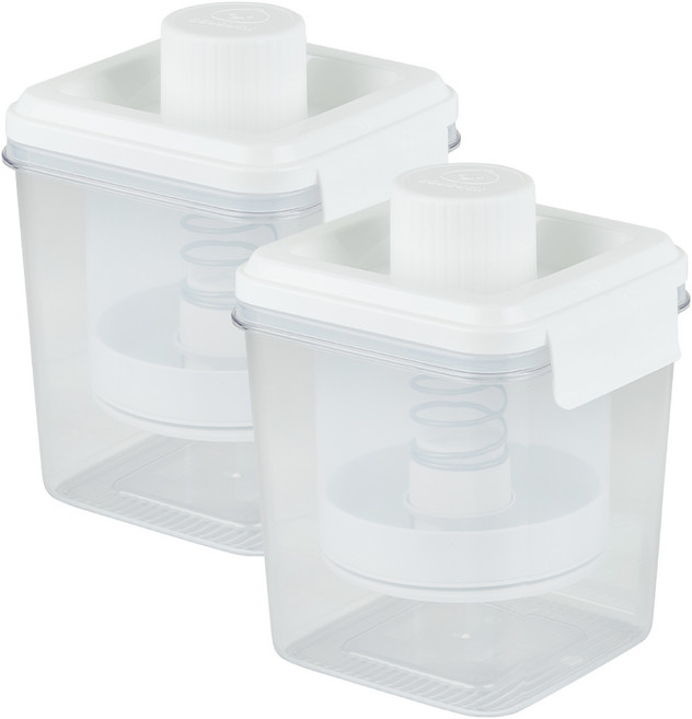 이지앤프리 3단 꾸덕이 대용량 유청분리기 그릭요거트 1.8L, 투명 + 화이트, 2개