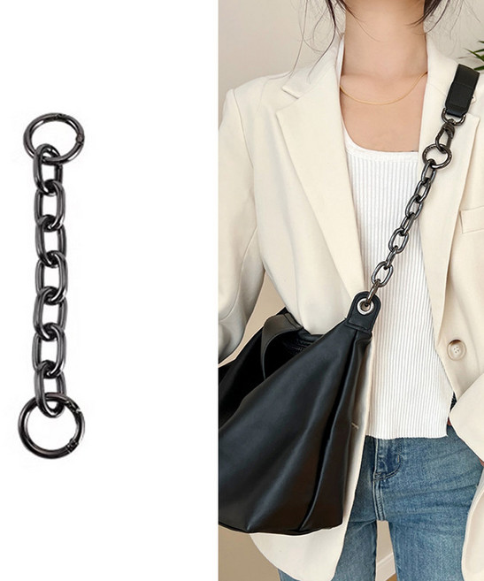 가방 체인 연장 호환 롱샴 호보백 가방 체인19/25/30cm 숄더 스트랩 연장 체인 가방끈 연장 체인 흑진주 체인줄