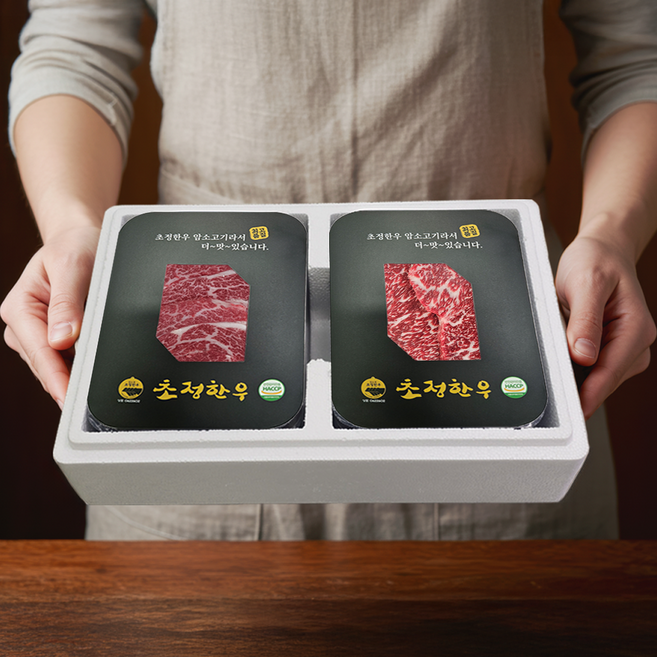 초정한우 1등급 한우 선물세트 구이용 1호 800g(등심800g), 1개