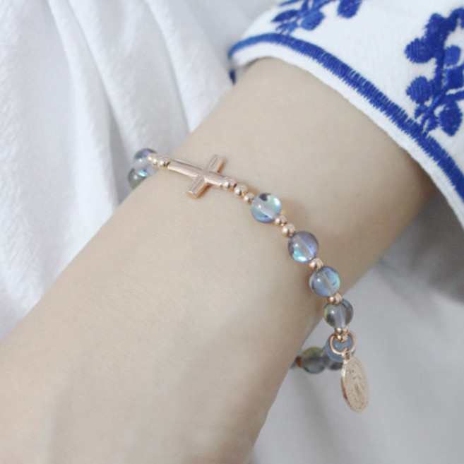 라 크리마 로즈골드 묵주팔찌 [silver925]