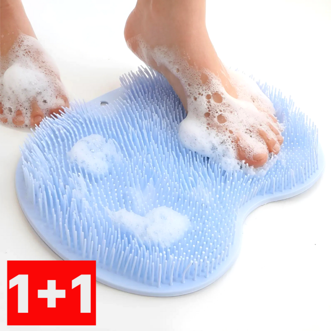 진수앤영 발냄새 각질제거 풋브러쉬 발매트, 블루(blue), 1개, 2개입, 200g