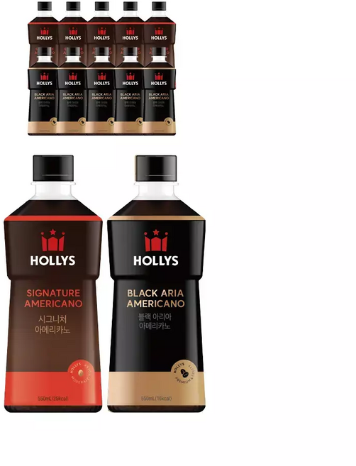 할리스 시그니처 아메리카노 550ml 6입 1개+블랙아리아 아메리카노 550ml 6입 1개 (총 12개), 1개