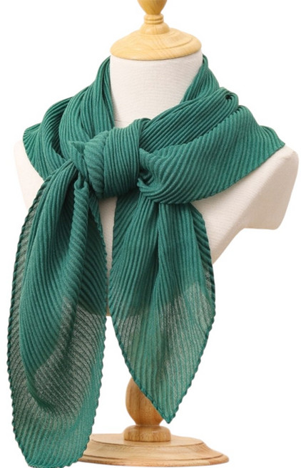 탑투토 여성 플리츠 주름 스카프 머플러